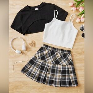 SHEIN Black and White Kids Matching Set Size 10/11